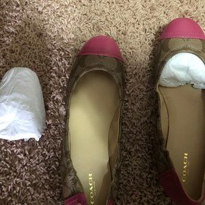 Coach Monogram/Pink Ballet Flats